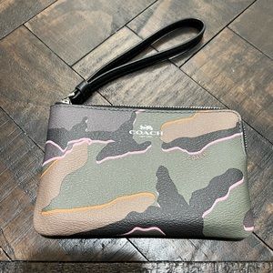 COACH Camo Wristlet